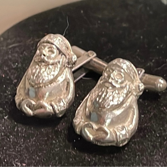 ANTIQUE & RARE 14k signed Walter E. Hayward solid sterling silver cuff links - Picture 4 of 12